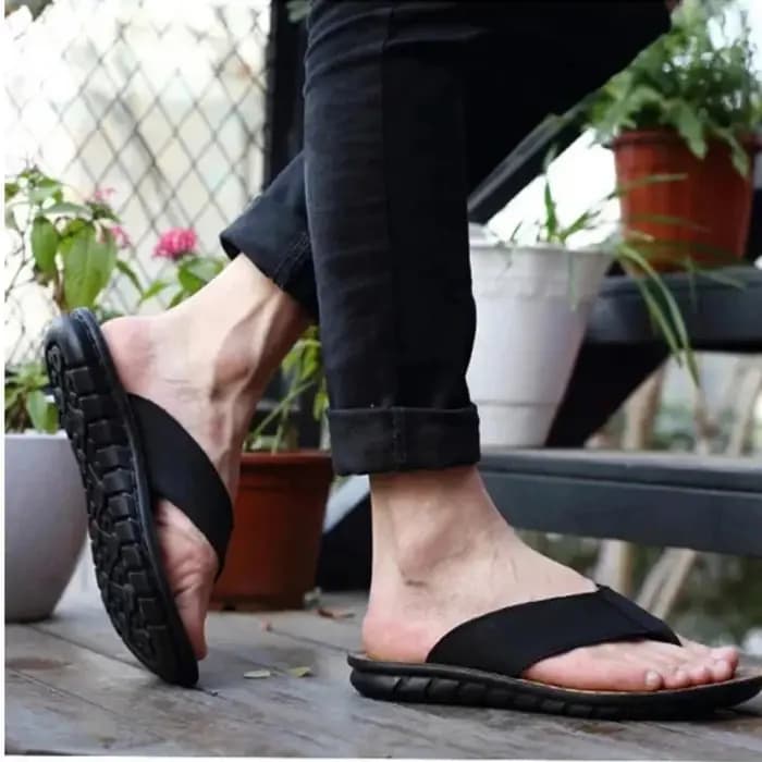Roma rétro homme pantoufle couleur unie Clip-Toe nouveau mâle vacances plage confort sandales décontracté ménage anti-dérapant extérieur tongs