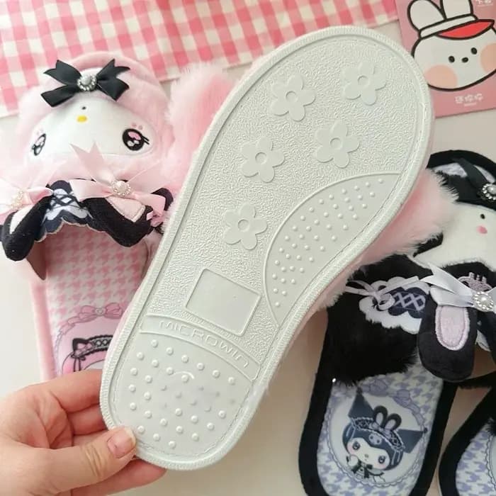 Pantoufles Lolita de dessin animé pour filles