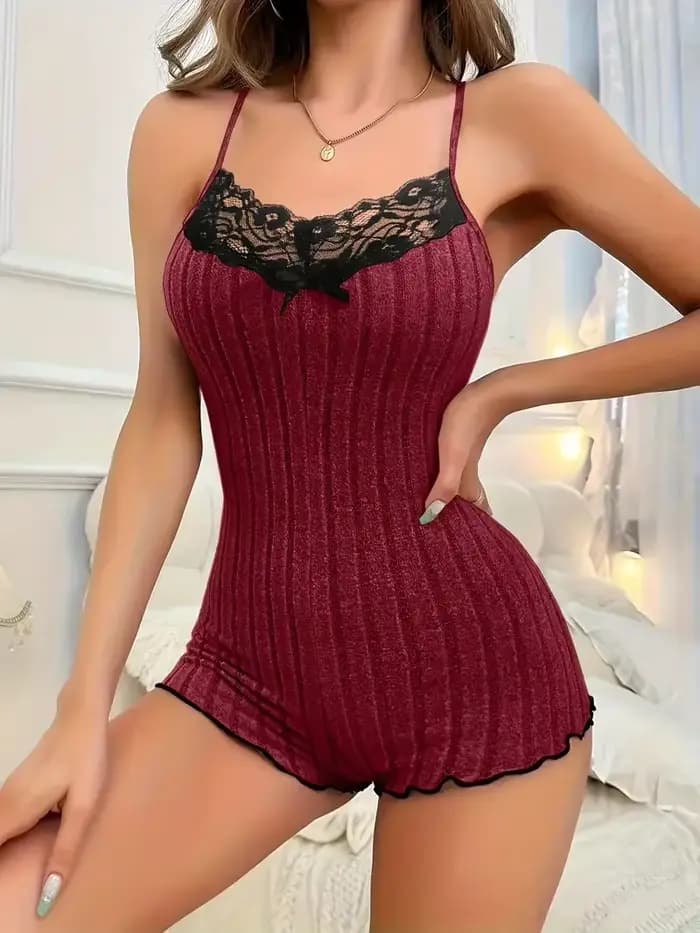 Pyjama Design brodé papillon au dos pour femmes
