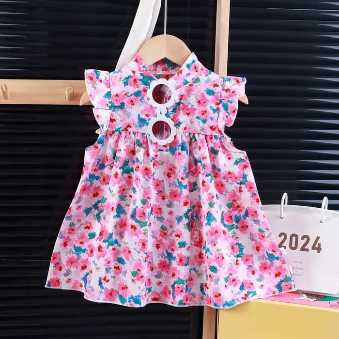 Robe d'été 2026 pour filles à motif floral