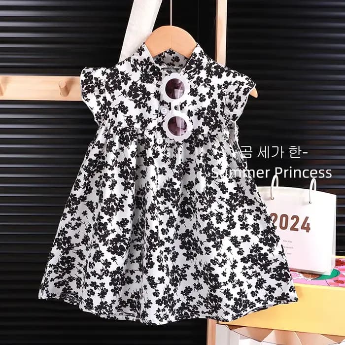 Robe d'été 2026 pour filles à motif floral