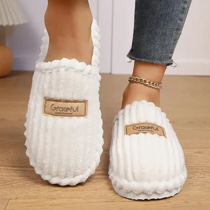 Hiver femmes intérieur doux pantoufles Couples décontracté léger chaud en peluche hiver chaud diapos