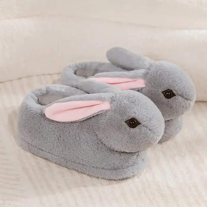 Pantoufles de lapin de dessin animé pour femmes