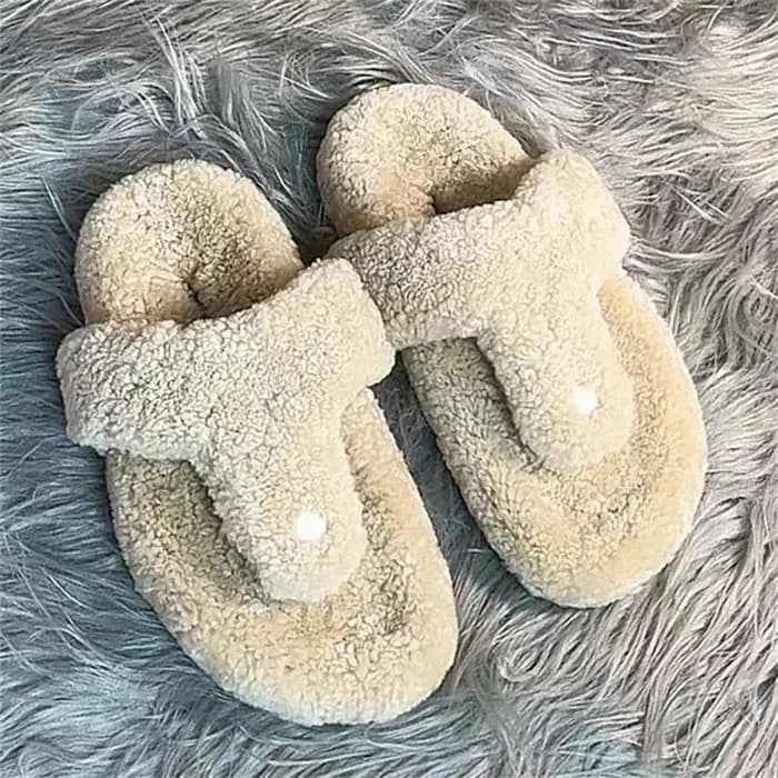 Chaussons et claquettes pour femme en vraie laine de mouton