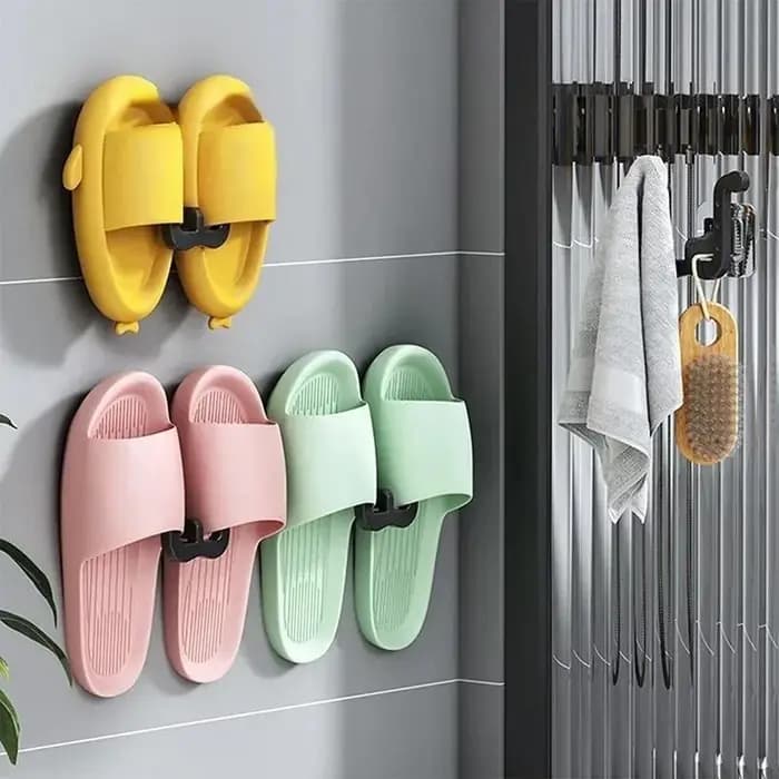 Support à pantoufles auto-adhésif pour salle de bain