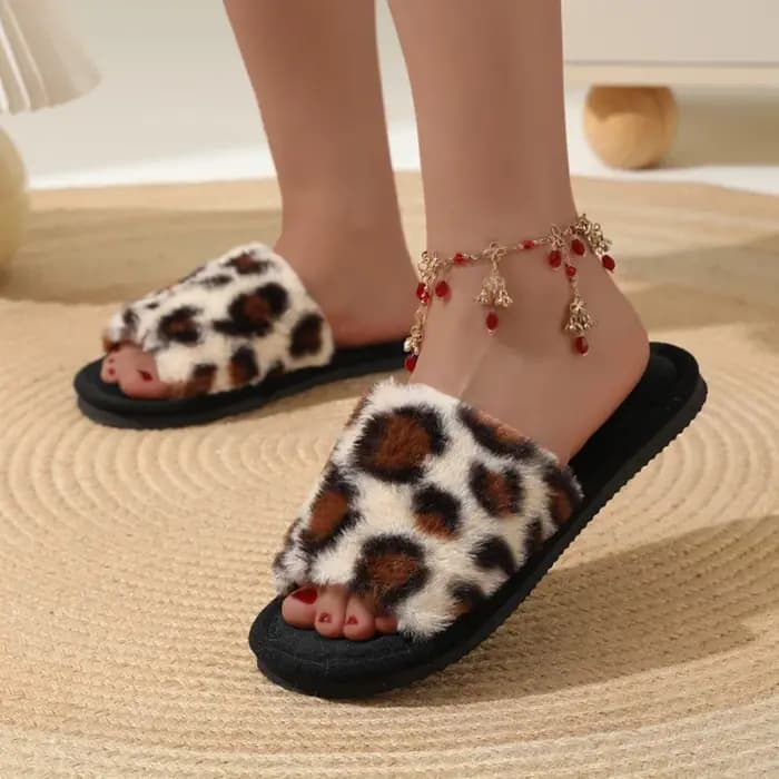 Mode femmes pantoufles coton peluche chaud femme lumière EVA fond plat antidérapant confortable diapositives hiver automne maison chaussures