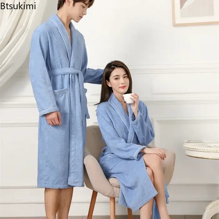 Femmes 100% coton éponge Robe unisexe amoureux doux