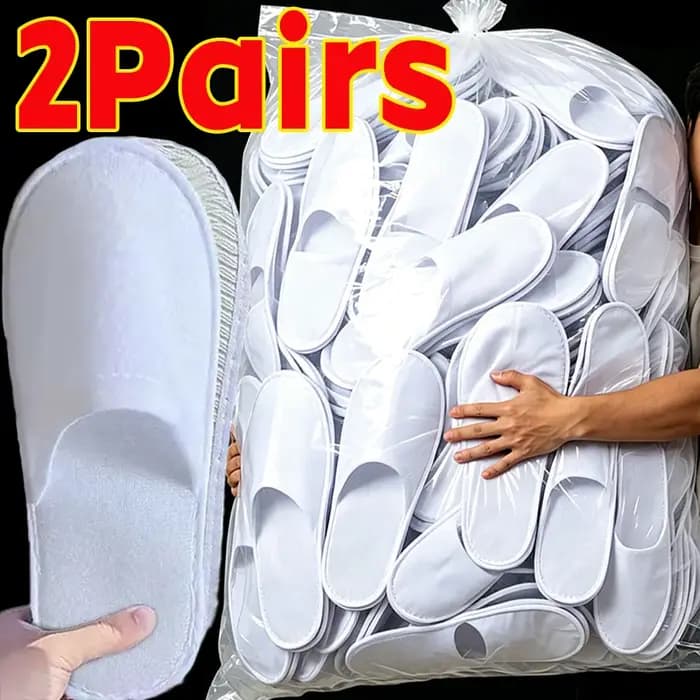 2-30 paires de pantoufles jetables blanches pour invités à domicile, voyages, hôtels, pantoufles jet