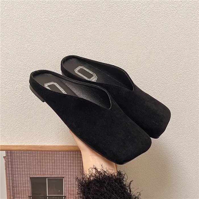 Chaussures pantoufles diapositives plates couverture orteil troupeau