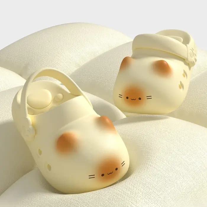 Nouvelles pantoufles design 3D en forme de patte de chat pour femmes