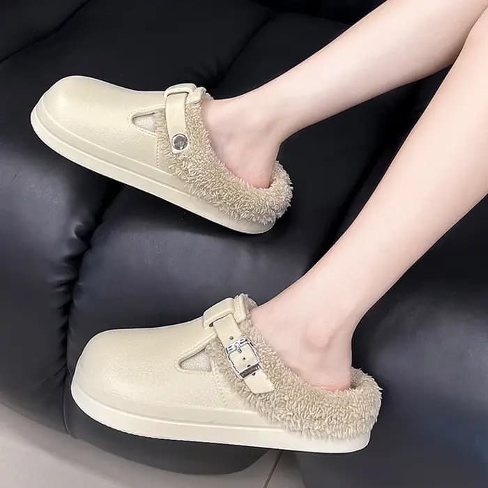 Pantoufles Birken à doublure en peluche pour femmes