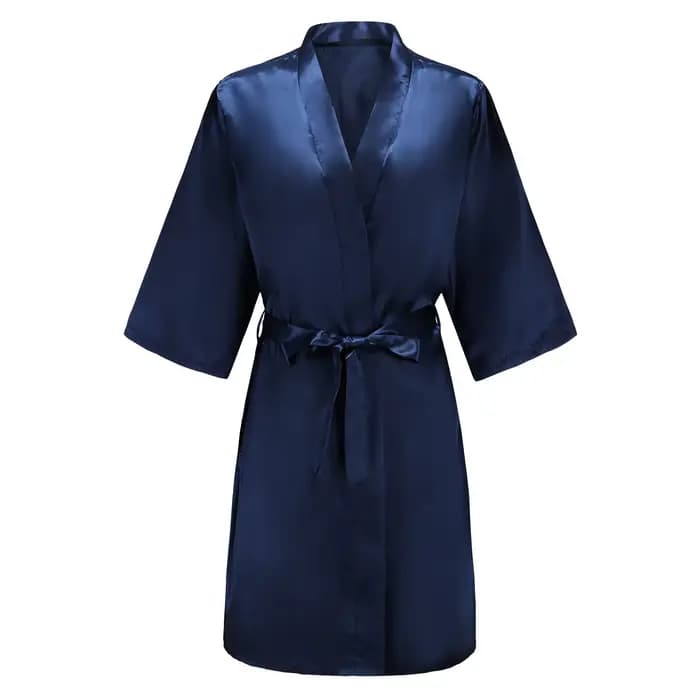 Robe en Satin femme Lingerie intime vêtements de nuit soyeux mariée cadeau de mariage décontracté Kimono peignoir