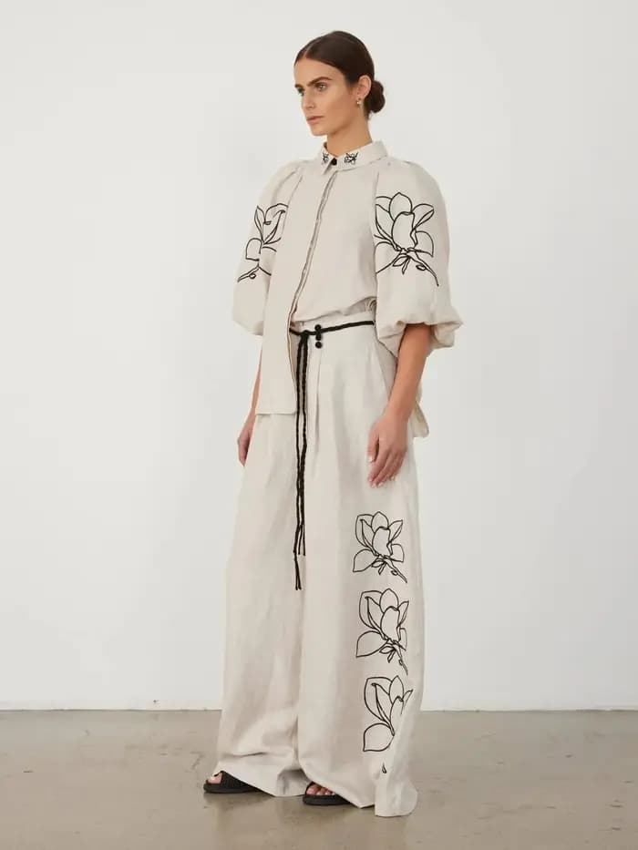 Ensembles de salon en coton et lin pour femmes