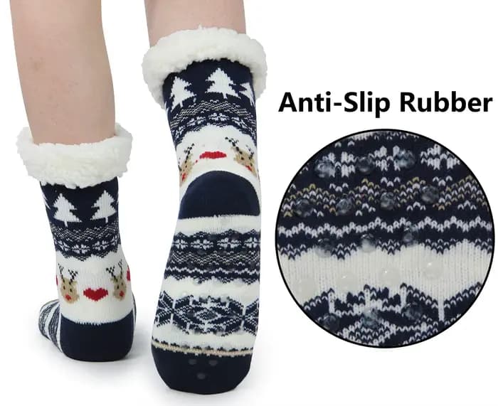 Chaussettes pantoufles de noël d'hiver pour femmes