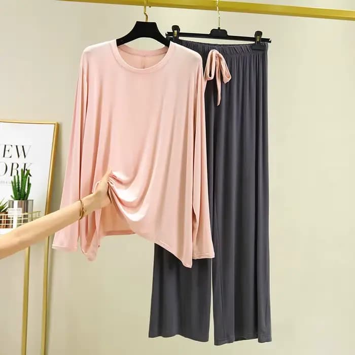 Printemps automne Pyjamas Modal manches longues dames