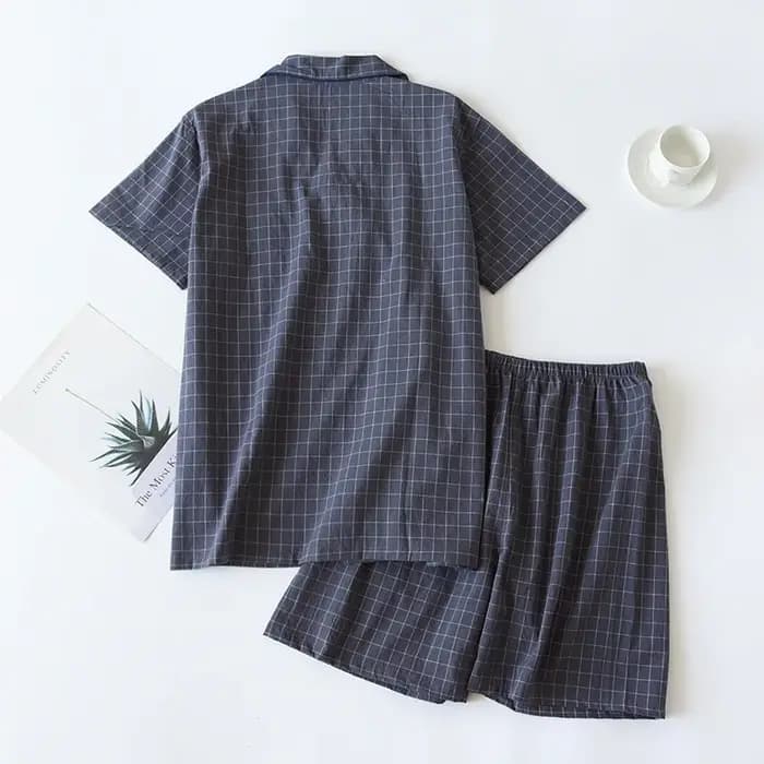 Short homme Pyjama costume pour l'été mince à manches courtes