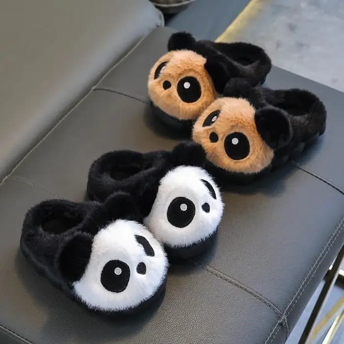 Mode mignon Panda enfants pantoufles garder au chaud confortable chaussures de sol maison