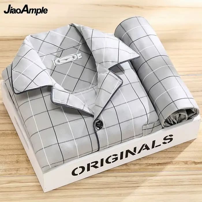 100% haut de gamme pyjamas hommes printemps automne rayé à manches longues pantalon Pijamas deux pièces 2025 nouveau
