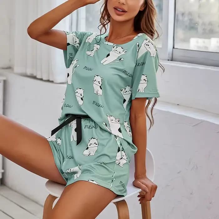 Ensemble de pyjamas à manches courtes pour femmes