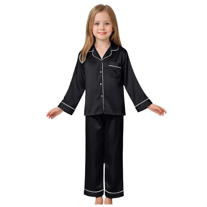 Ensemble pyjama 2 pièces en soie pour filles