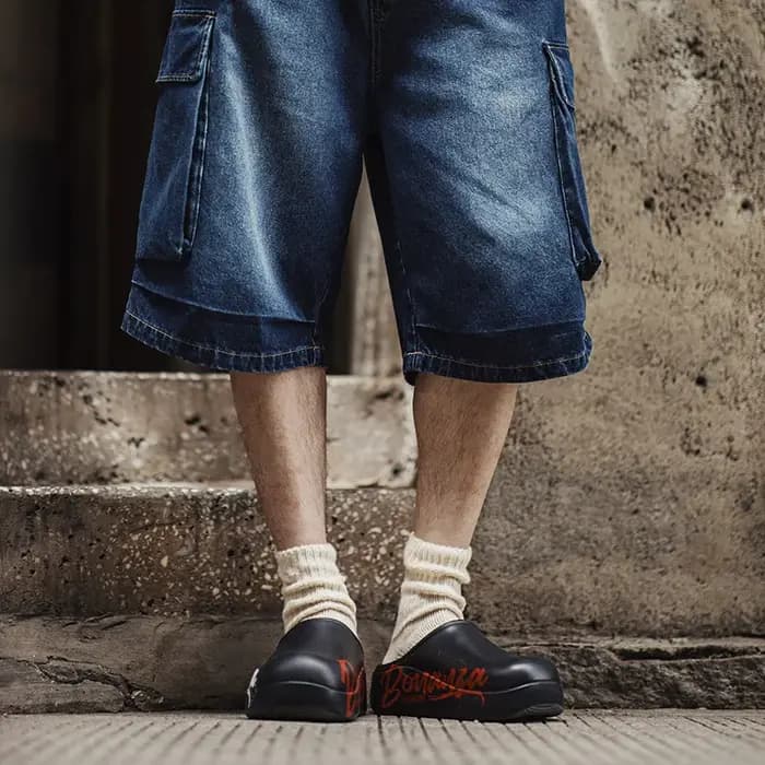 Maden nouvelles lettres décontractées chaussures de Chef antidérapantes hommes été en plein air noir semelle épaisse
