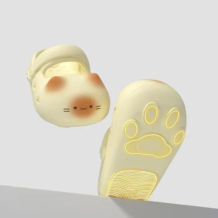 Nouvelles pantoufles antidérapantes patte de chat
