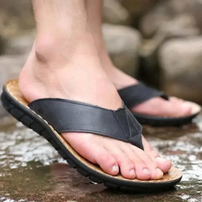 Roma rétro homme pantoufle couleur unie Clip-Toe nouveau mâle vacances plage confort sandales décontracté ménage anti-dérapant extérieur tongs