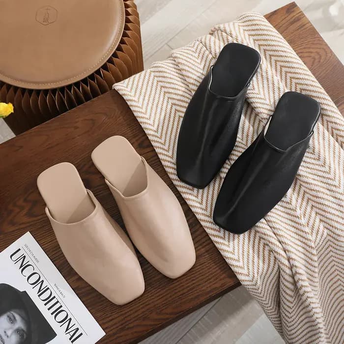 Chaussures de maison en cuir de mouton pour femmes