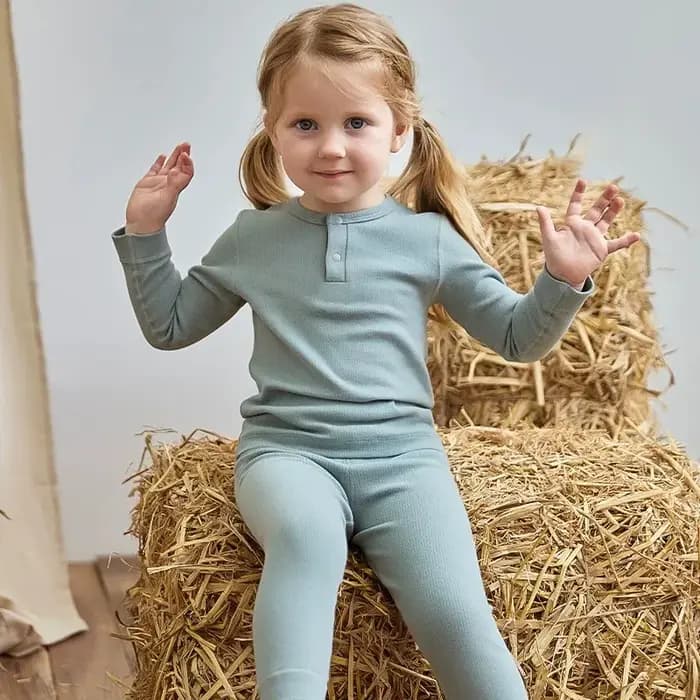 Pyjama en coton doux pour bébés garçons et filles, haut à manches longues + pantalon, vêtements de n