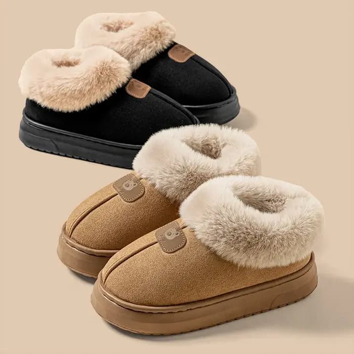 Pantoufles d'hiver doublées en polaire pour hommes et femmes