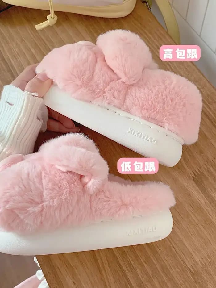 Feerldi – pantoufles de cochon moelleuses roses pour femmes
