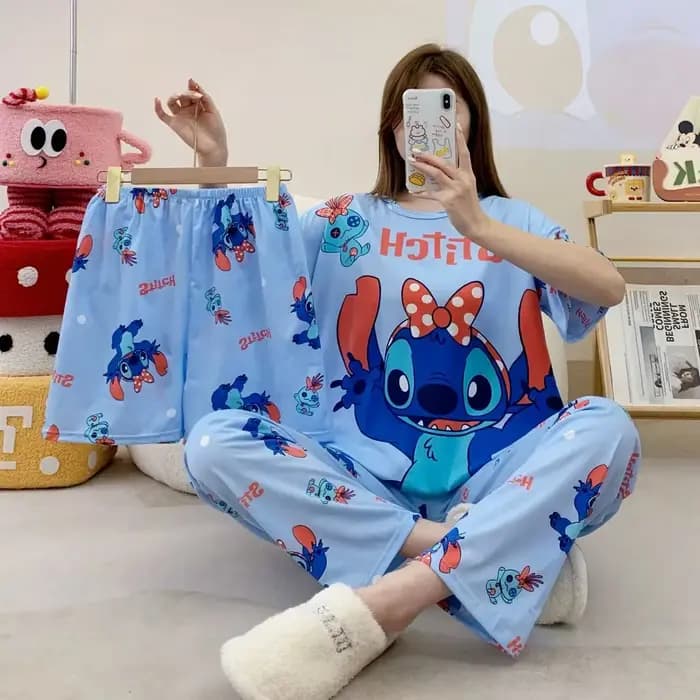 Nouvel ensemble pyjama trois pièces pour femme