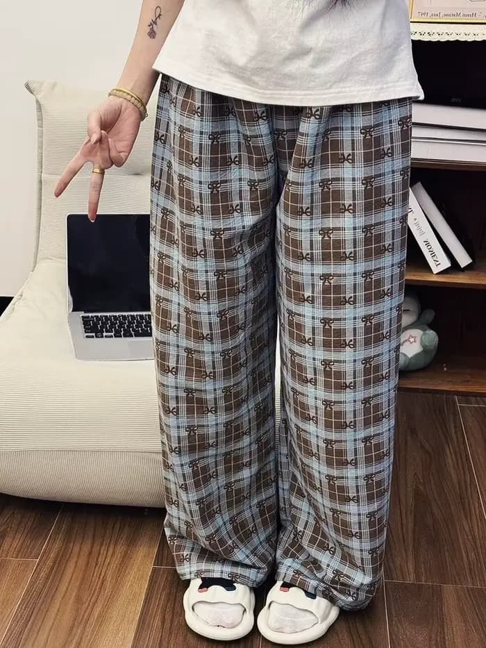 Bas de pyjama Vintage imprimé papillon pour femmes