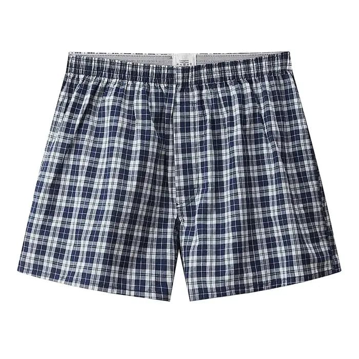 Mode Plaid Pyjamas Pantalon pour hommes pur coton vêtements de nuit Shorts homme