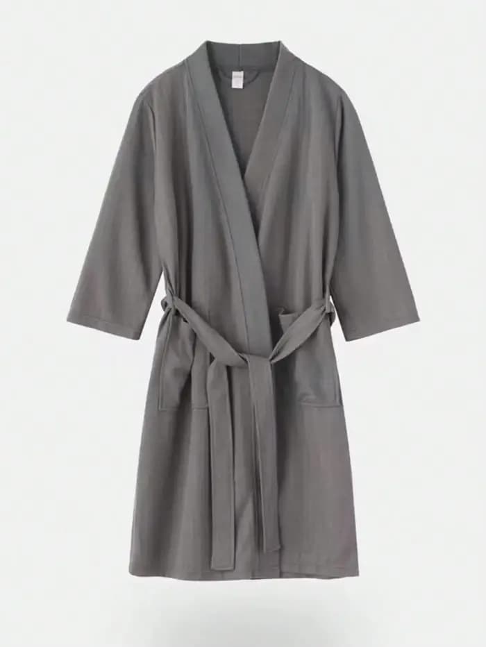 Peignoir unisexe en tissu gaufré pour hommes et femmes