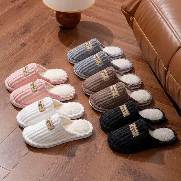 Hiver femmes intérieur doux pantoufles Couples décontracté léger chaud en peluche