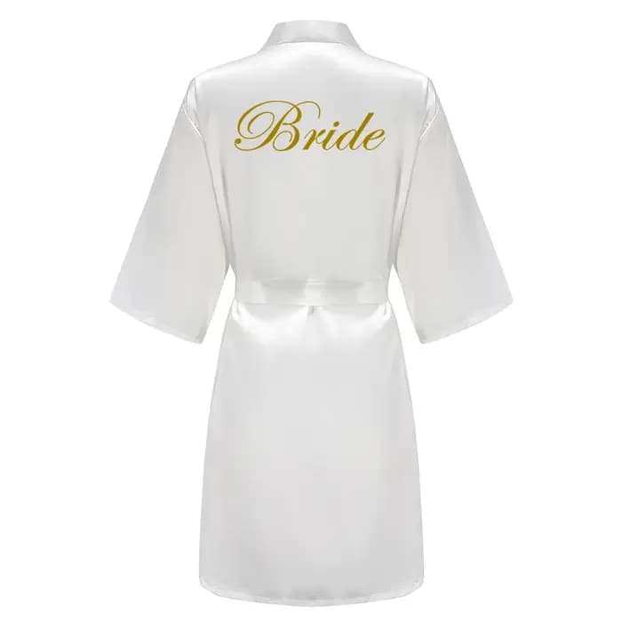 Peignoir Bordeaux avec Lettres Dorées pour Femme, Mère de Demoiselle d'Honneur, Get Ready Patients,