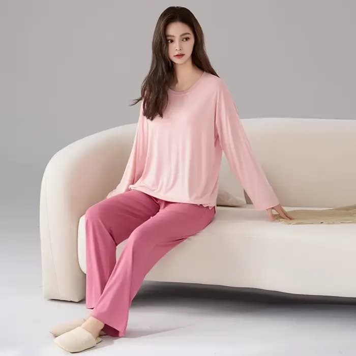 Pijama Mujer Invierno soutien-gorge Pad salon vêtements de nuit nouveau à manches longues pantalons ensembles doux Modal Pyjamas femmes automne hiver Service à domicile