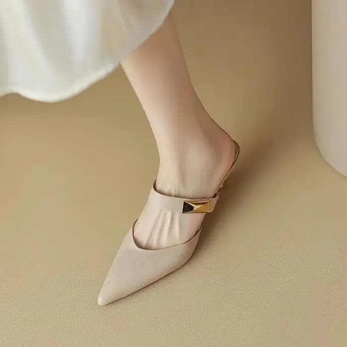 Pantoufles à bout pointu de Style coréen pour femmes