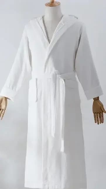 Peignoir à capuche pour homme, longue optique, éponge chaude, serviette souriante, robe en spanGown