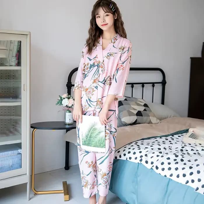 Ensemble de robe d'impression de fleurs Femmes Pyjamas Ensembles Vêtements De Nuit Sexy Lingeries Imprimé Floral