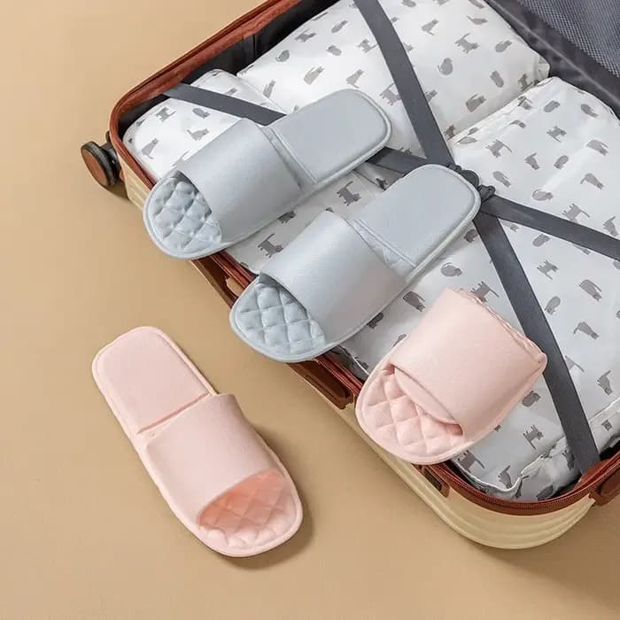 Pantoufles de voyage pliables pour femmes