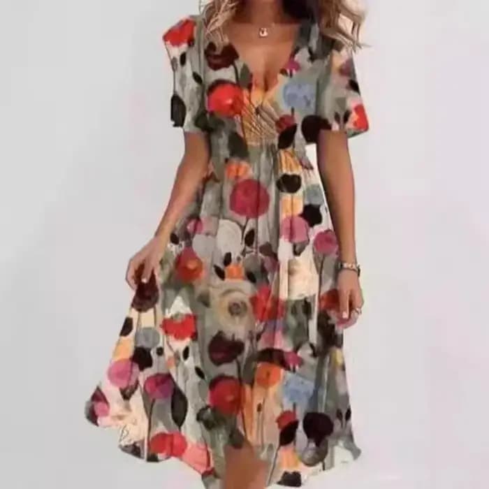 Robe imprimée élégante et à la mode pour femmes