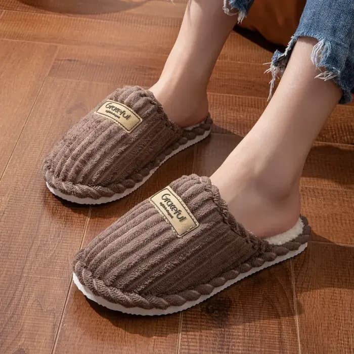 Hiver femmes intérieur doux pantoufles Couples décontracté léger chaud en peluche