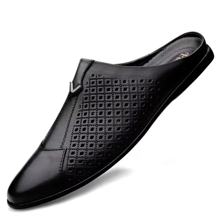 Pantoufles Italiennes en Cuir group pour Homme