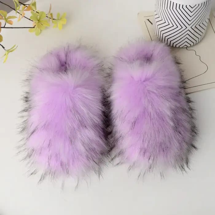 2025 nouveau Style pantoufles en fausse fourrure pour femmes automne/hiver maison