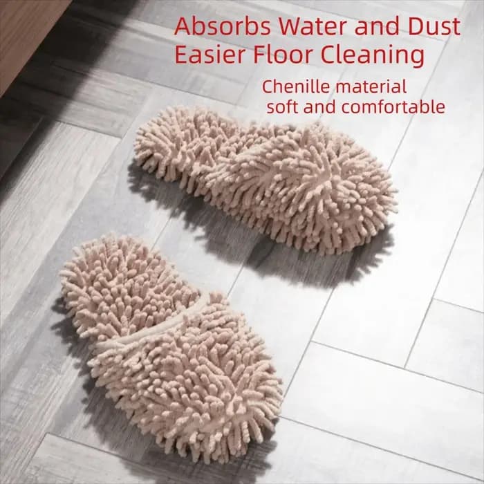 Pantoufles absorbantes en Chenille pour succion d'eau