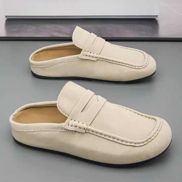 Demi-pantoufles à semelle souple à la mode pour hommes