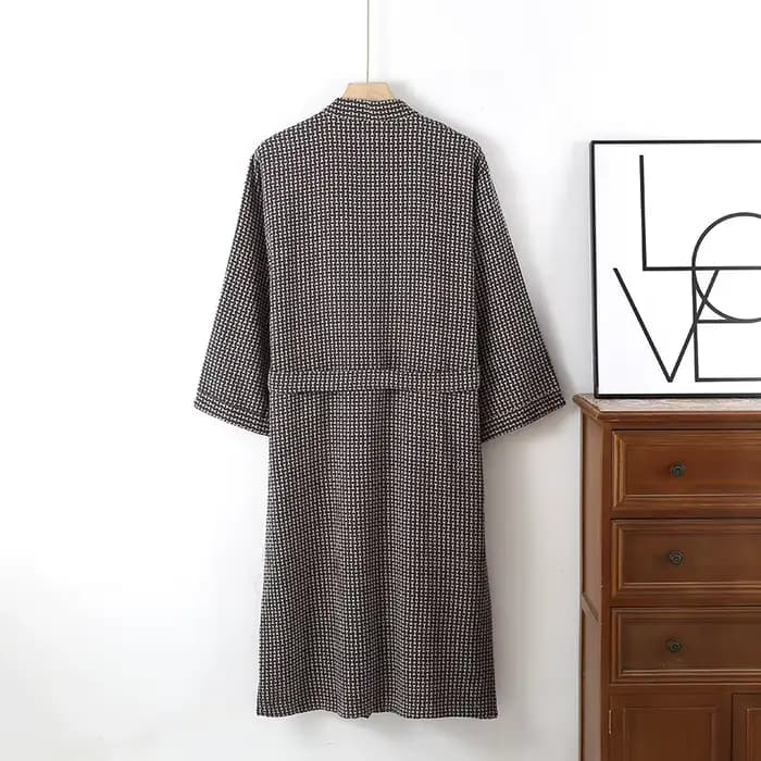 Peignoir grande taille homme Long Style coton tissu printemps et été Robe homme rayé vapeur maison Robe de bain pour homme