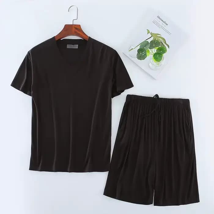 Grande taille pyjamas ensemble homme Modal vêtements de nuit